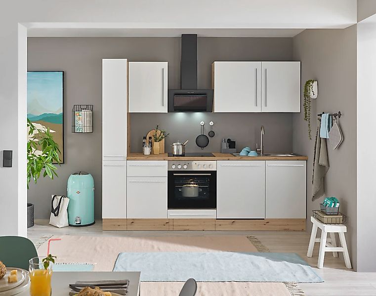 KOCHSTATION Küchenzeile Florida, Breite 250 cm, wahlweise mit E-Geräten,Sof günstig online kaufen