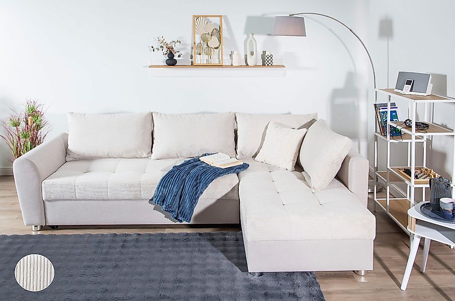 COLLECTION AB Ecksofa "JANA XL-Sofa L-Form", inkl. Bettfunktion, Bettkasten günstig online kaufen