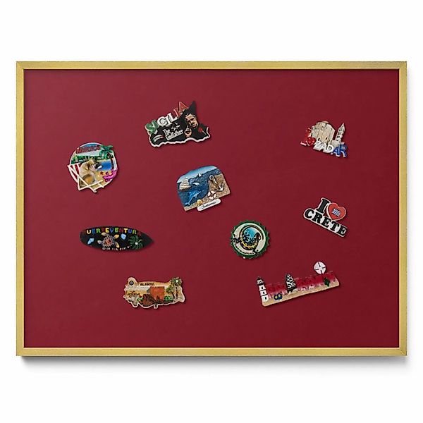 Tulup Magnettafel Magnetboard für Reisemagnete Farbe Burgunderrot 80x60 cm günstig online kaufen
