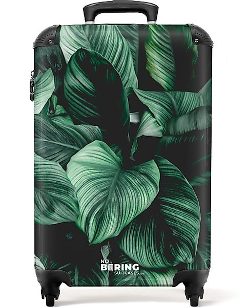 NoBoringSuitcases.com© Hartschalen-Trolley Blätter - Grün - günstig online kaufen