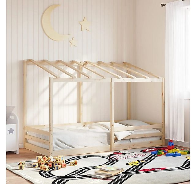 vidaXL Bett, Kinderbett mit Dach 80x200 cm Massivholz Kiefer günstig online kaufen
