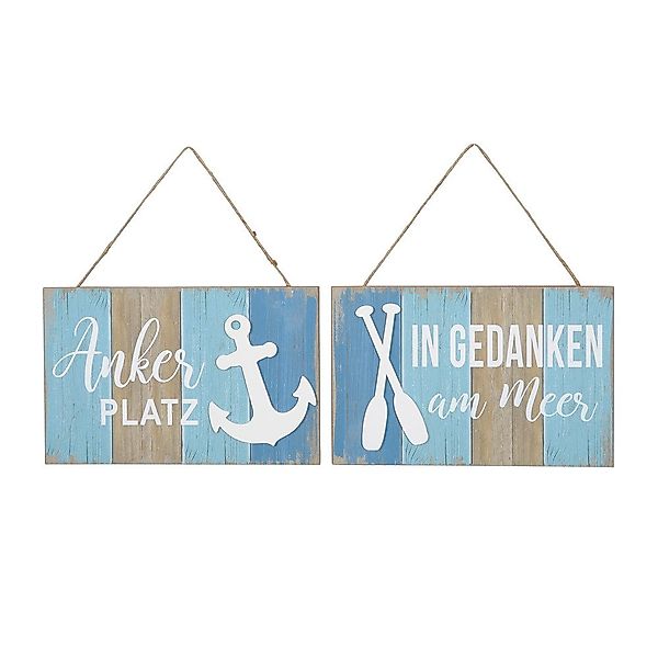 Posiwio Deko-Schriftzug 2tlg. Hängeschild BEACH LOVER günstig online kaufen