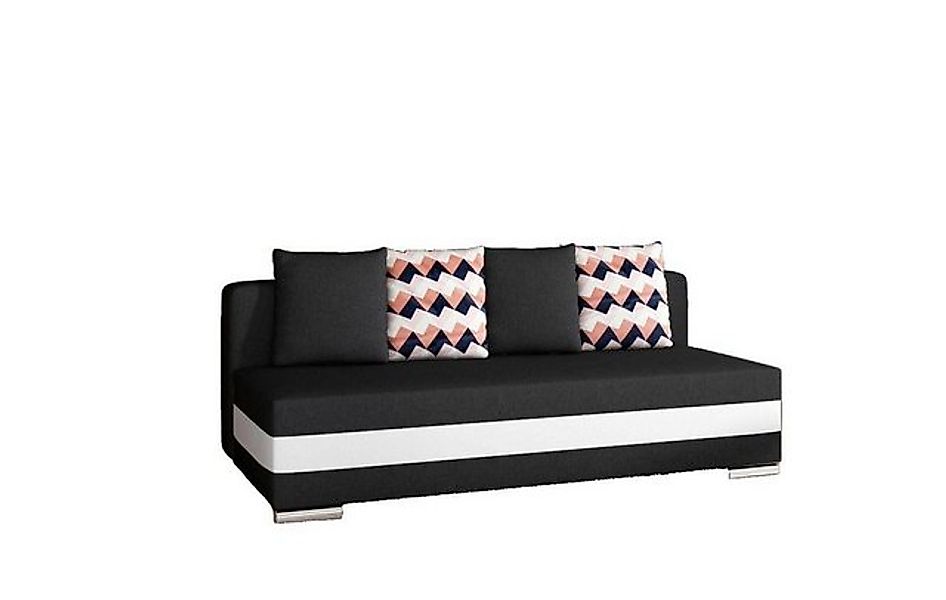 JVmoebel Sofa Luxus Multifunktions Couch 3-Sitzer Schwarz stilvolles Design günstig online kaufen