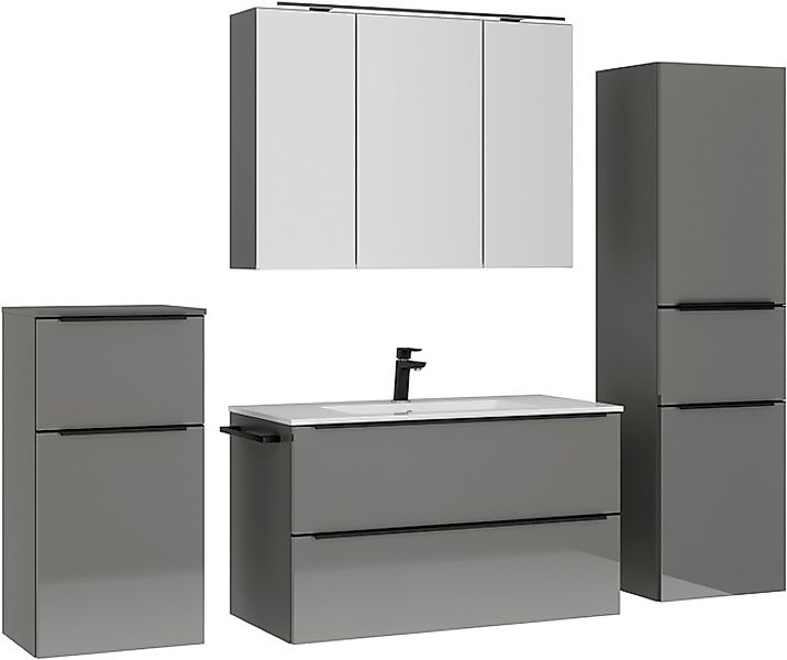 nobilia® Badmöbel-Set »Levere«, (4 St., vormontiert, mit Soft-Close), inkl. günstig online kaufen