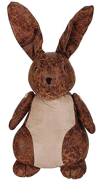 Türstopper Hase Groß Altlederoptik Türfeststeller Türhalter Braun Vintage günstig online kaufen