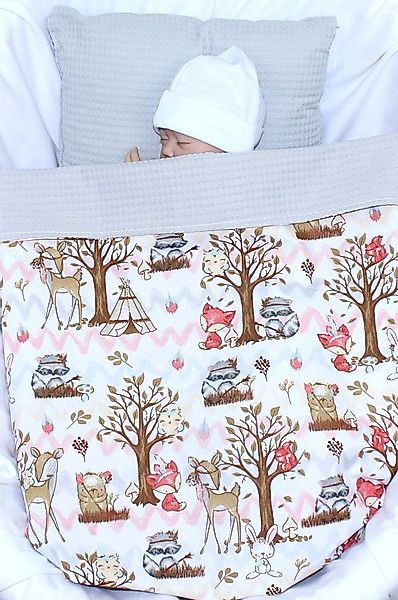 Babydecke Babydecke Waffelpiqué Baumwolle Kuscheldecke Kinderwagendecke, günstig online kaufen