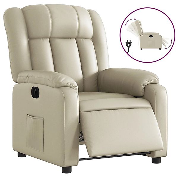 vidaXL Relaxsessel Elektrisch Creme Kunstleder 3205251 günstig online kaufen