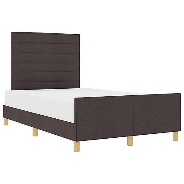 vidaXL Bett Dunkelbraunes Stoffbettgestell 140x190 cm (1-tlg) günstig online kaufen