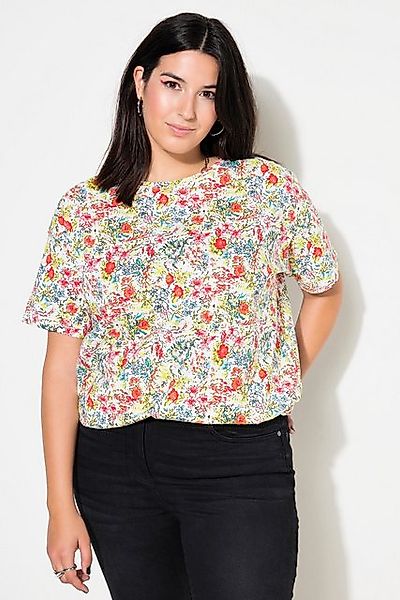 Studio Untold T-Shirt Oversized-Shirt Flower-Print Rundhals Halbarm günstig online kaufen