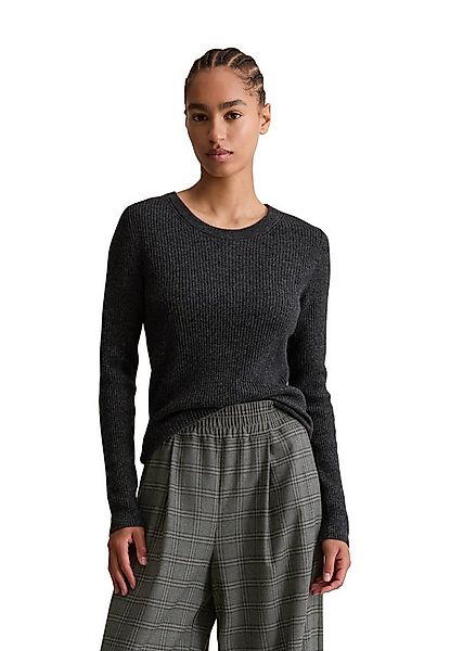 Marc O'Polo DENIM Rundhalspullover Rippstrick aus softem Schurwolle-Mix, sl günstig online kaufen