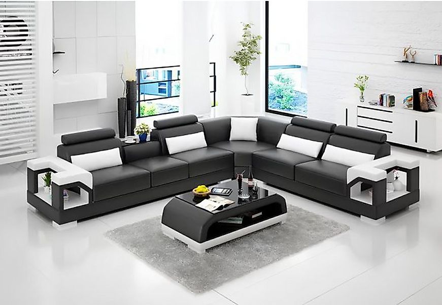 Xlmoebel Ecksofa Ledersofa für das Wohnzimmer mit Couchgarnitur und Wohnlan günstig online kaufen