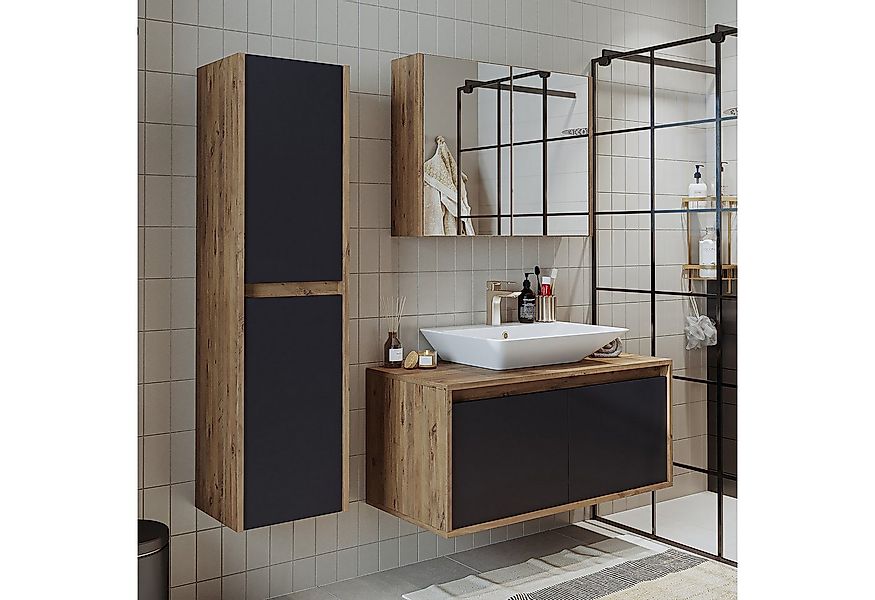 Roomart Badmöbel-Set ATL4TLG-100, (Badmöbel Set Unterschrank mit Waschbecke günstig online kaufen