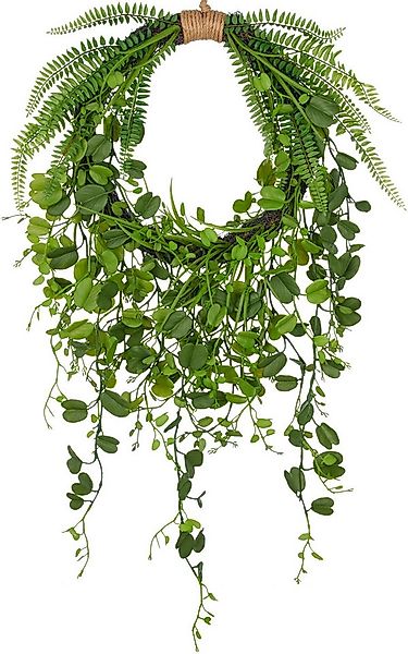 Kunstkranz Kranz mit Blättern, Creativ green, Höhe 90 cm, mit detailgetreue günstig online kaufen
