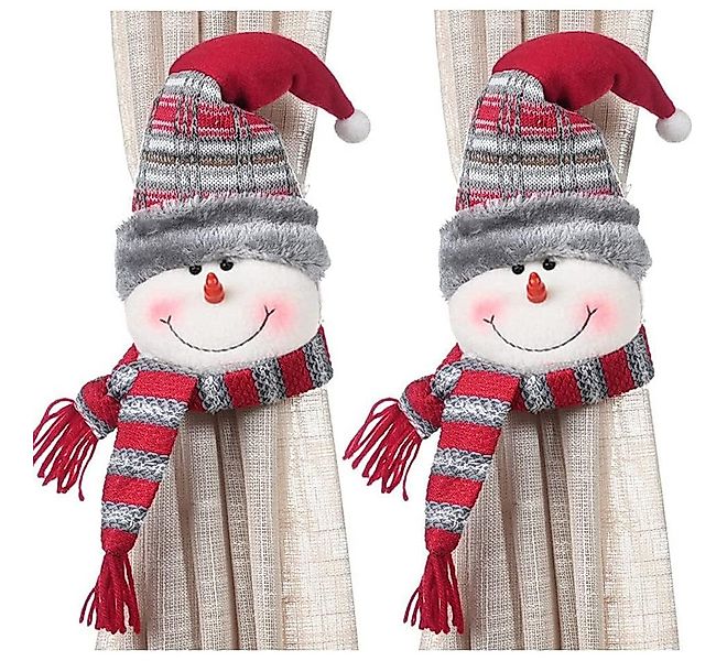 Coonoor Raffhalter Weihnachtsvorhanghalter Santa Claus Schneemann günstig online kaufen
