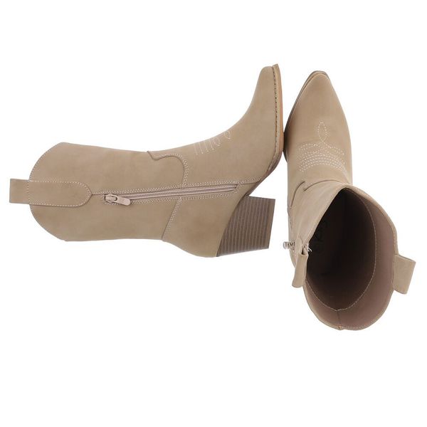 Ital-Design Elegante Damen Stiefel mit Stickerei günstig online kaufen