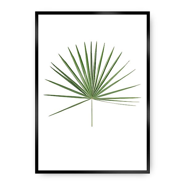 Poster Tropical Leaf Green, 21 x 30 cm, Rahmen wählen: schwarz günstig online kaufen