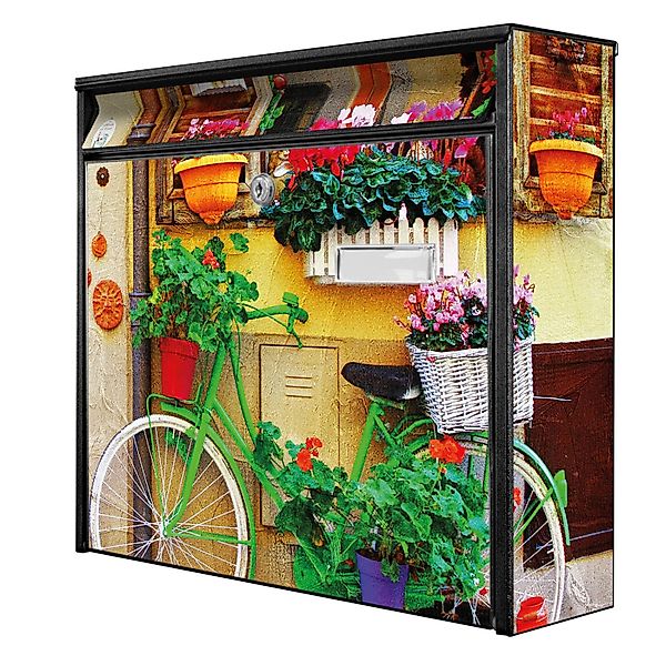 Banjado Briefkasten Schwarz 36.2x32.2x10cm Groß / Inkl. Montagematerial & 2 günstig online kaufen
