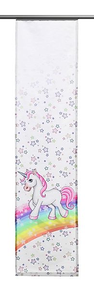 Clever-Kauf-24 Schiebegardine Schiebegardine Einhorn 60x245 cm günstig online kaufen
