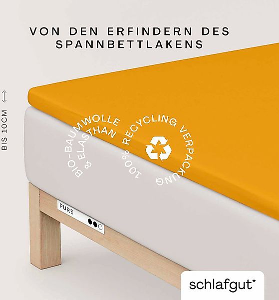 Schlafgut Spannbettlaken "PURE TOPPER Bio-Baumwolle mit Elasthan 170 g/m² f günstig online kaufen