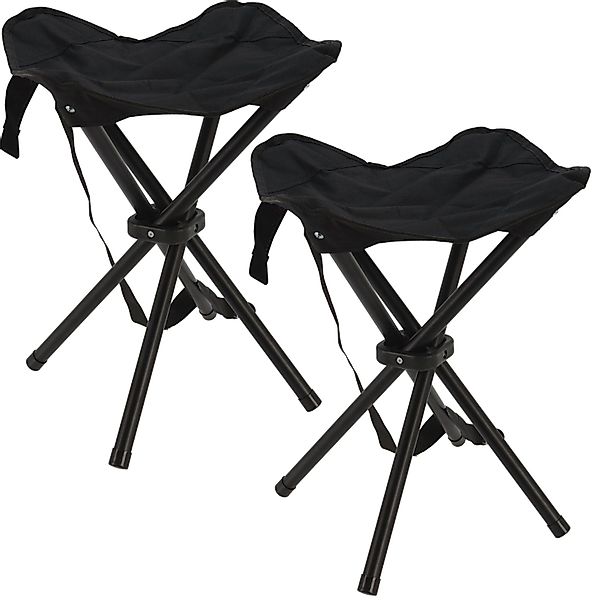 Koopman Campinghocker Schwarz (2 St), Klapphocker, günstig online kaufen