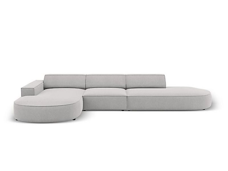Micadoni Ecksofa Jodie, 4-Sitzer offen runde Recamiere günstig online kaufen