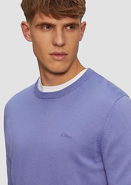 s.Oliver Strickpullover Strickpullover mit Logo-Stickerei Logo günstig online kaufen