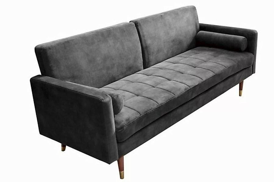 riess-ambiente Schlafsofa COUTURE 200cm grau / braun-gold · 3-Sitzer mit Mi günstig online kaufen