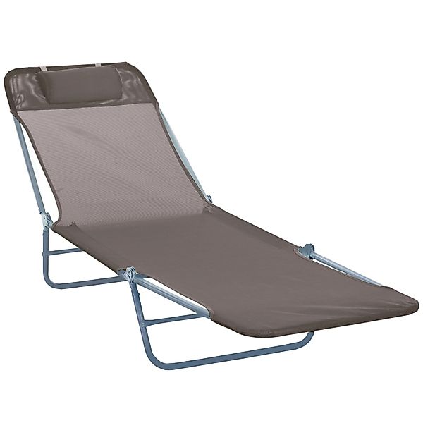 Outsunny Sonnenliege Gartenliege Relaxliege Bäderliege Braun günstig online kaufen