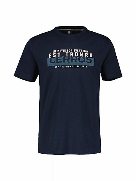 LERROS T-Shirt "LERROS Unifarbenes T-Shirt mit Print" günstig online kaufen