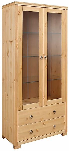 OTTO home Vitrine "Gotland" Breite 80 cm, Höhe 178 cm, mit Glastüren, aus m günstig online kaufen