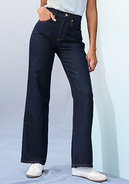 LASCANA Weite Jeans mit hohem Bund günstig online kaufen