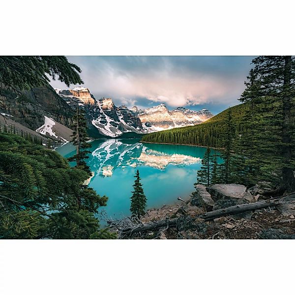 Sanders & Sanders Fototapete Landschaft Berge Grün und Blau 450 x 280 cm 61 günstig online kaufen