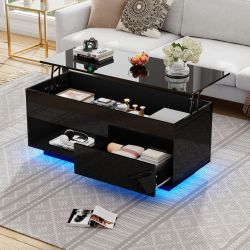 MODFU Couchtisch Hochglanz-Lift-Teetisch (Satztisch, Wohnzimmertisch, Beist günstig online kaufen