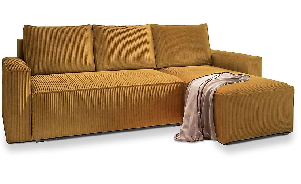 MASSENO Ecksofa mit Schlaffunktion Potaro ¦ gelb ¦ Maße (cm): B: 230 H: 85 günstig online kaufen