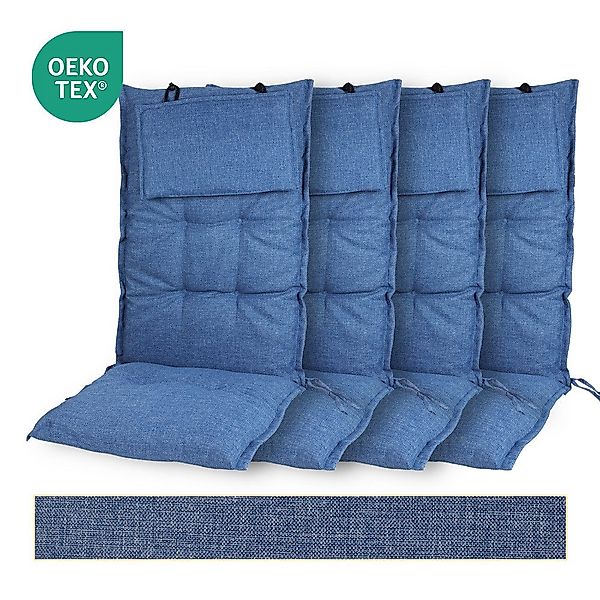 SLaaviinoo Hochlehnerauflage Gartenstuhlauflagen mit abnehmbarer Kopfstütze günstig online kaufen