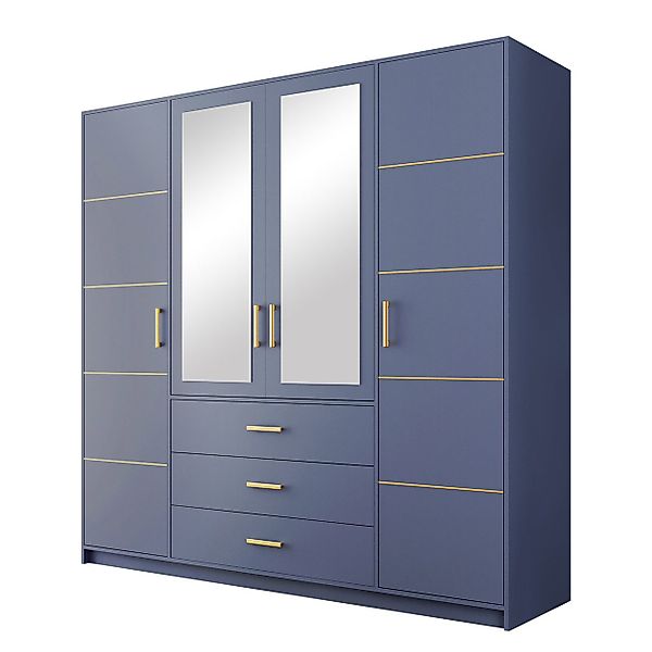 MIRJAN24 Kleiderschrank Bali II (mit 3 Schubladen und 4 Türen) goldfarbenen günstig online kaufen