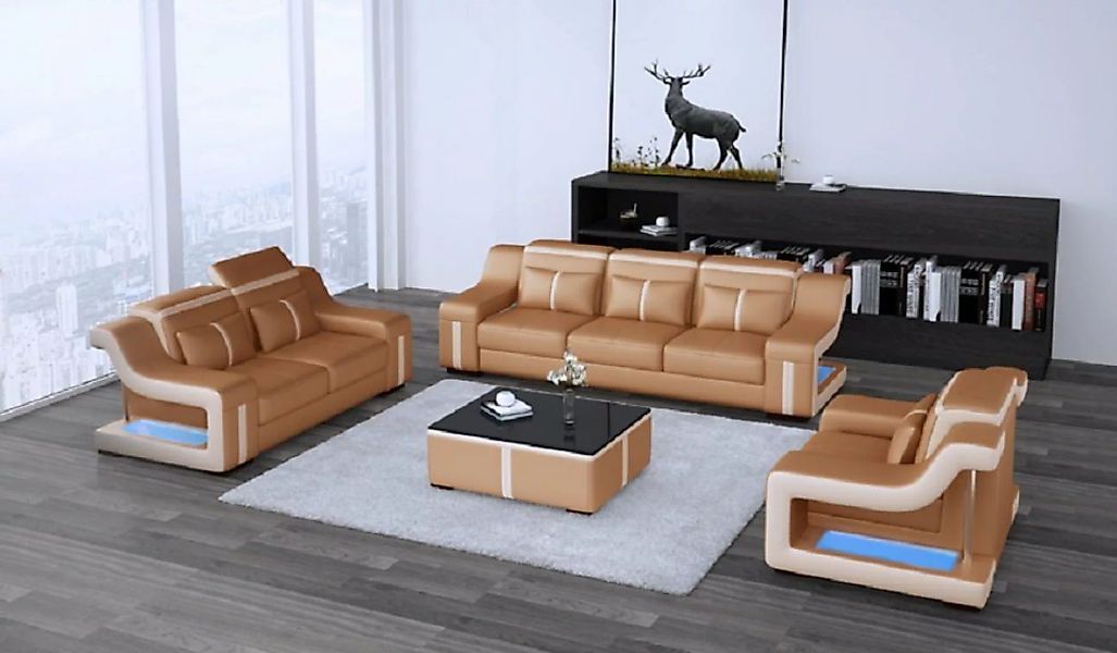 JVmoebel Sofa Sofa Couch Polster Sofa Set 3+2 Leder Couchen Sofas, Made in günstig online kaufen