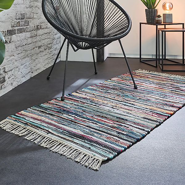 Andiamo Teppich "Multi" rechteckig 10 mm Höhe Flachgewebe, Fleckerl, reine günstig online kaufen