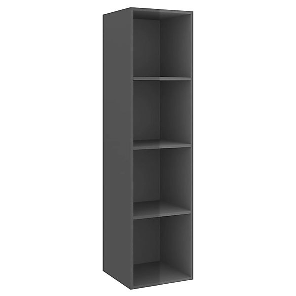 vidaXL TV-Schrank TV-Wandschrank Hochglanz-Grau 37x37x142,5 cm günstig online kaufen