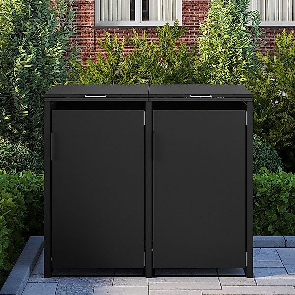 STEELSØN Mülltonnenbox Thoria 240L aus verzinktem Stahl (Graphitschwarz, ve günstig online kaufen