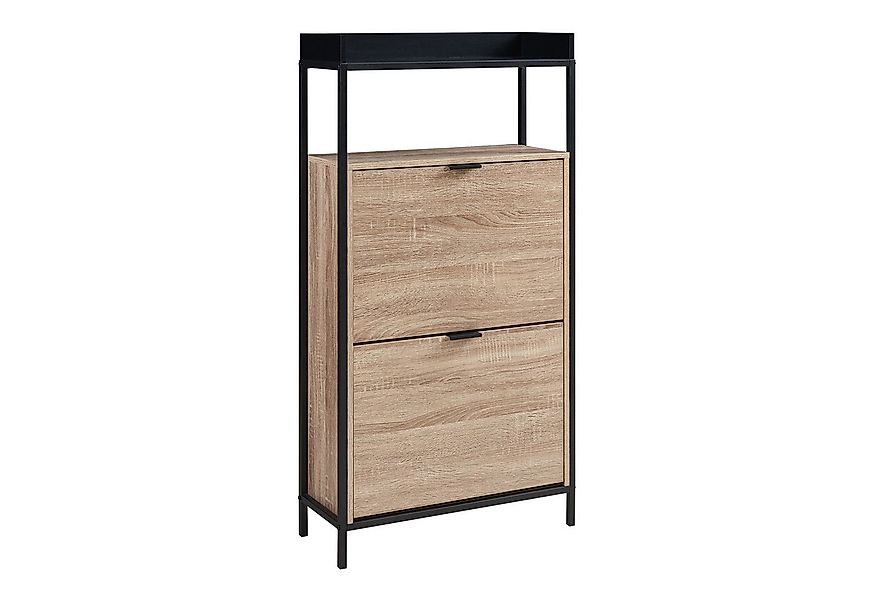en.casa Schuhkipper, »Belana« mit 2 Klappen 8 Paar Schuhe 116x60x24 cm Schw günstig online kaufen
