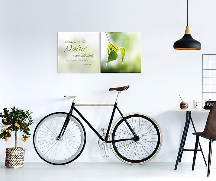 queence Leinwandbild »Natur«, Blätter-Blätterbilder-Kunst-Modern-Spa-Spa Bi günstig online kaufen
