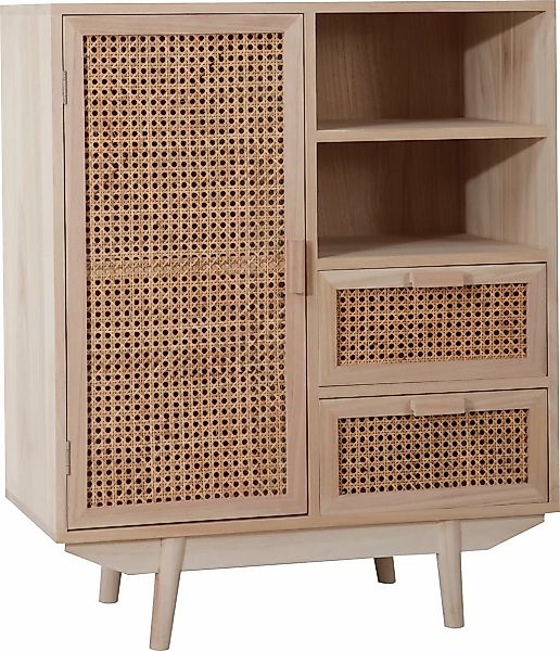 SalesFever Sideboard "Vejle Moderne Kommode mit Stil", Kommode mit Rattan- günstig online kaufen
