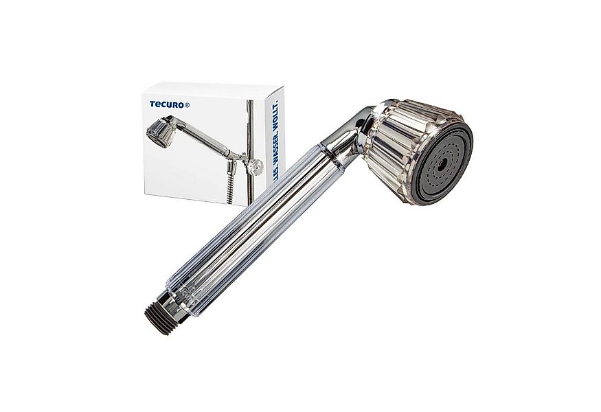 tecuro Duschbrause Handbrause CRYSTAL - stufenlos umstellbar, transparent/c günstig online kaufen