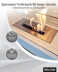WELCON Echtfeuer-Dekokamin Bioethanol Kamin & Fireplace günstig online kaufen