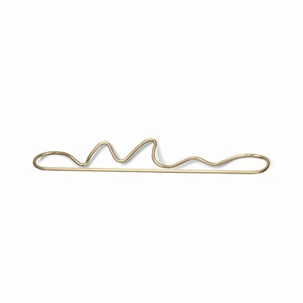Wandtuchhalter Curvature gold metall / L 66 cm - Messing - Ferm Living - Me günstig online kaufen