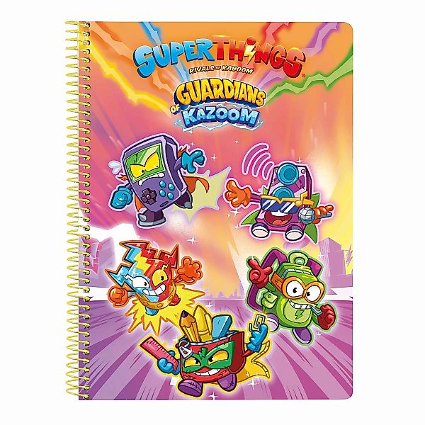 Notizbuch  Superthings Guardians Of Kazoom Lila Gelb A5 günstig online kaufen