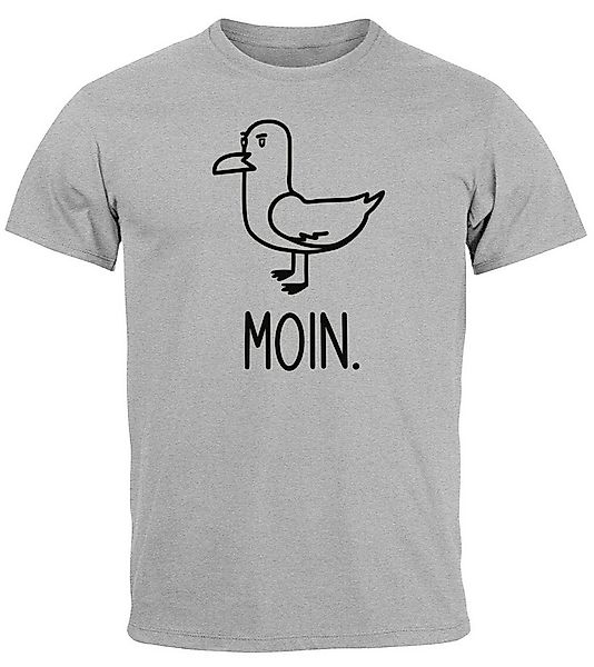 MoonWorks Print-Shirt Herren T-Shirt Frontprint Moin Möwe Geschenk für Nord günstig online kaufen
