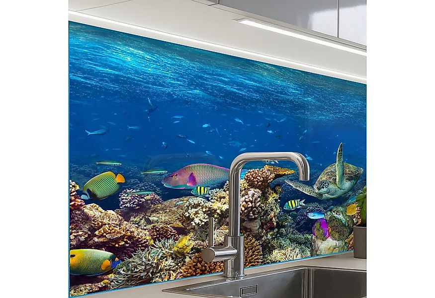 KitchenYeah Küchenrückwand selbstklebend Unterwasserlandschaft - Fisch - Sc günstig online kaufen