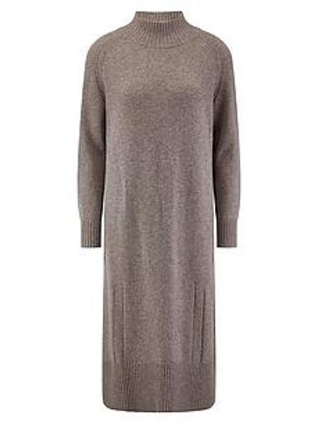 Strickkleid Stehkragen DAY.LIKE beige günstig online kaufen